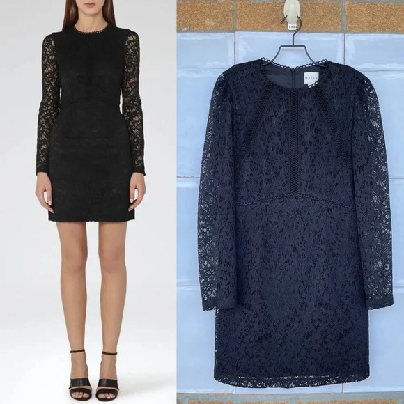 REISS Prim Lace Dress size 6 - Picture 1 of 16
